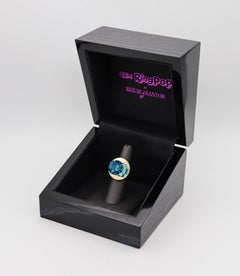GEM RING POP Anthony Kantor Cocktail Ring 14Kt Yellow Gold & 28 Ctw Blue Topaz