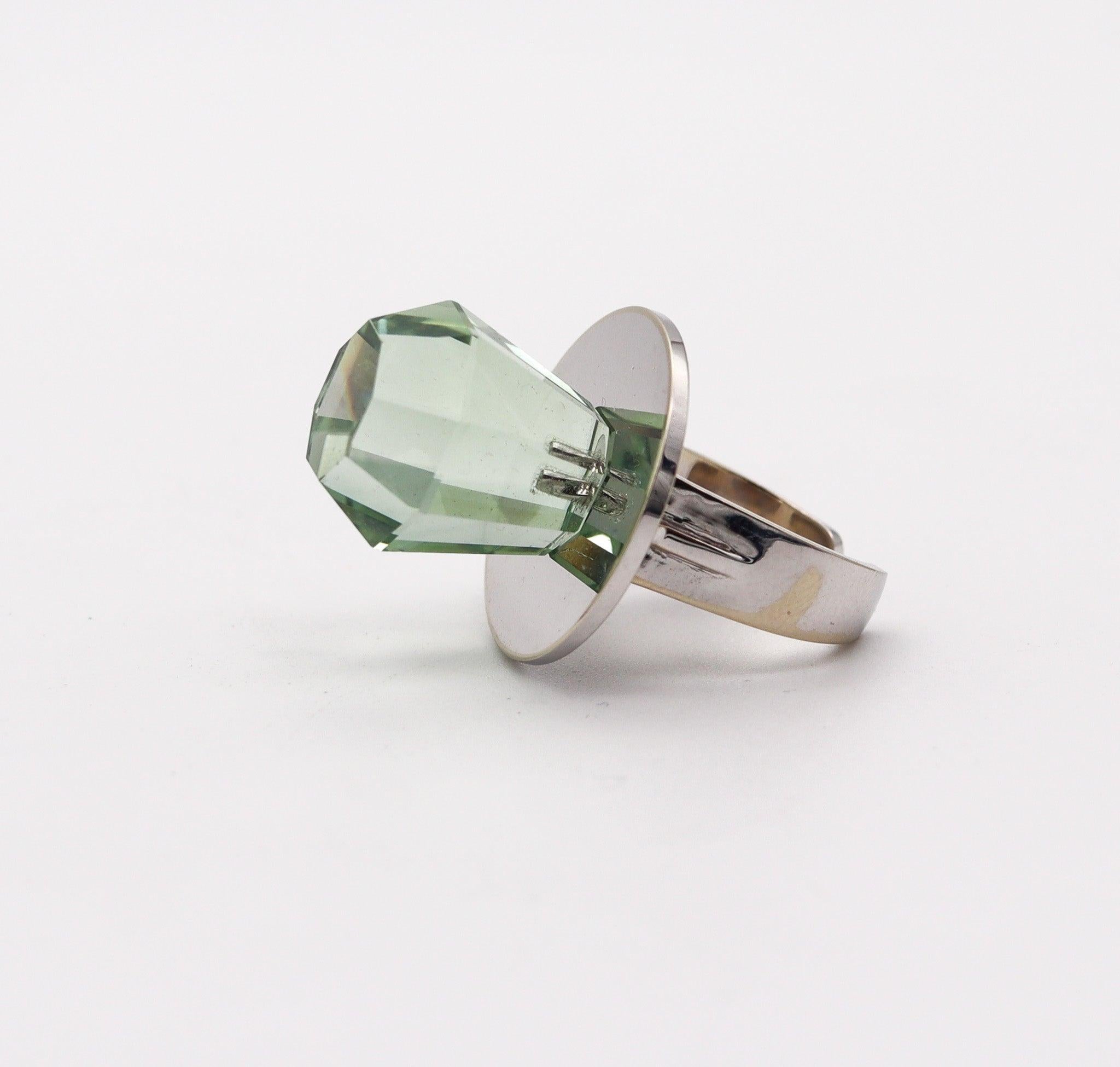 Anello GEM RING POP Anthony Kantor Cocktail Ring in oro giallo 14Kt e Heliodor 28 Ctw In condizioni Nuovo in vendita a Miami, FL