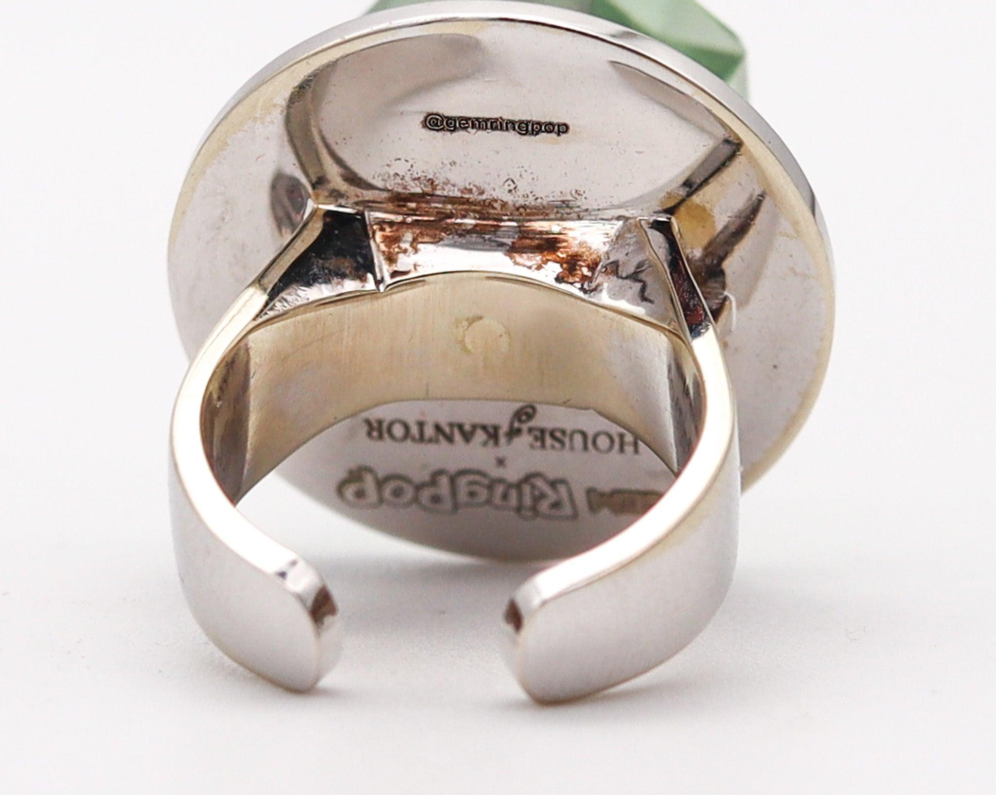 Anello GEM RING POP Anthony Kantor Cocktail Ring in oro giallo 14Kt e Heliodor 28 Ctw in vendita 3