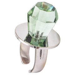 Bague cocktail POP Anthony Kantor en or jaune 14 carats et héliodore 28 carats