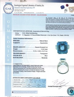 Gem Santa Maria Color Aquamarine and Diamond Ring