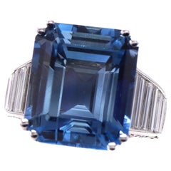 Edelstein Santa Maria Farbe Aquamarin und Diamant Ring