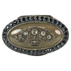 Gem Set Giardinetto Frosted Crystal Silver Box
