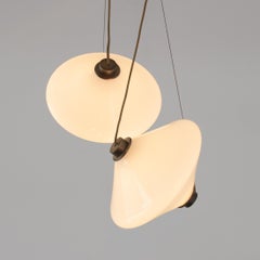 GEM Singlet Anhänger - Opalglas - Satiniertes Messing