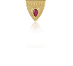 Gem Tags Interchangeable Pendant in 18 Karat Yellow Gold with Diamonds, Ruby