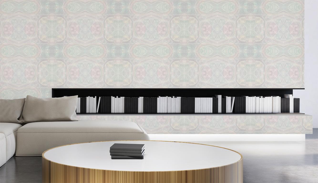 Gem Wallpaper in Quartz by Gray Flores Design x Greenpoint Hill (21. Jahrhundert und zeitgenössisch) im Angebot