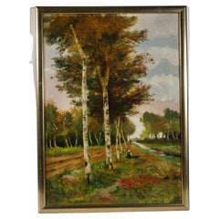 Gemälde "Mädchen am Bach" Öl auf Leinwand Signatur: Ludwig, 1933