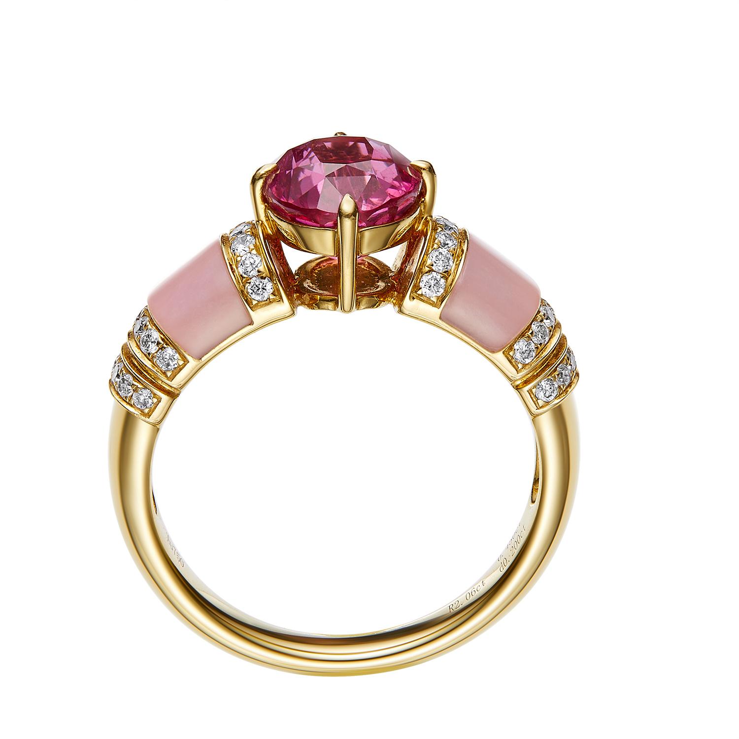 Unleash the beauty and rarity of a 2.06ct Hot Pink Mahenge Spinel Ring. With its vibrant color and high-carat weight, this ring is a true gemstone collectors’ dream. Adorn your finger with a one-of-a-kind piece that will surely turn heads and add a