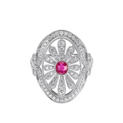 GEMCOOK Burma Mogok Pigeon Blood Ruby Ring