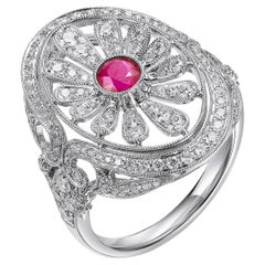 GEMCOOK Burmese Mogok Pigeon Blood Ruby Ring