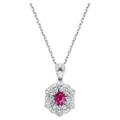 GEMCOOK JEWELLERY Collana di rubini rossi non riscaldati Burma Pigeon Blood 0,38ct