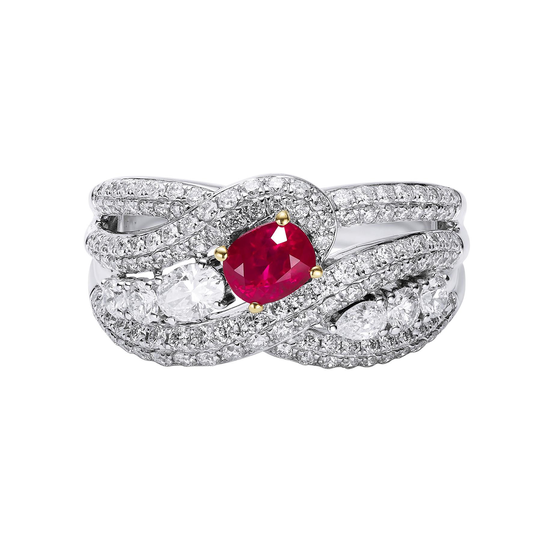 Expertly crafted and certified by AIGS, this 0.55ct Unburned Burmese Mogok Pigeon Blood Ruby Ring showcases the unparalleled elegance and luxury that GEMCOOK JEWELLERY is known for. The small yet impactful main stone is sure to make a lasting
