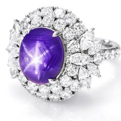 GEMCOOK JEWELLERY 10.1ct Unheated Color-changing Starlight Sapphire Ring