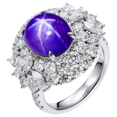 GEMCOOK JEWELLERY 10.1ct Unheated Color-changing Starlight Sapphire Ring
