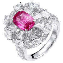 GEMCOOK JEWELLERY 2.06ct Super Hot Pink Mahenge Spinel Ring