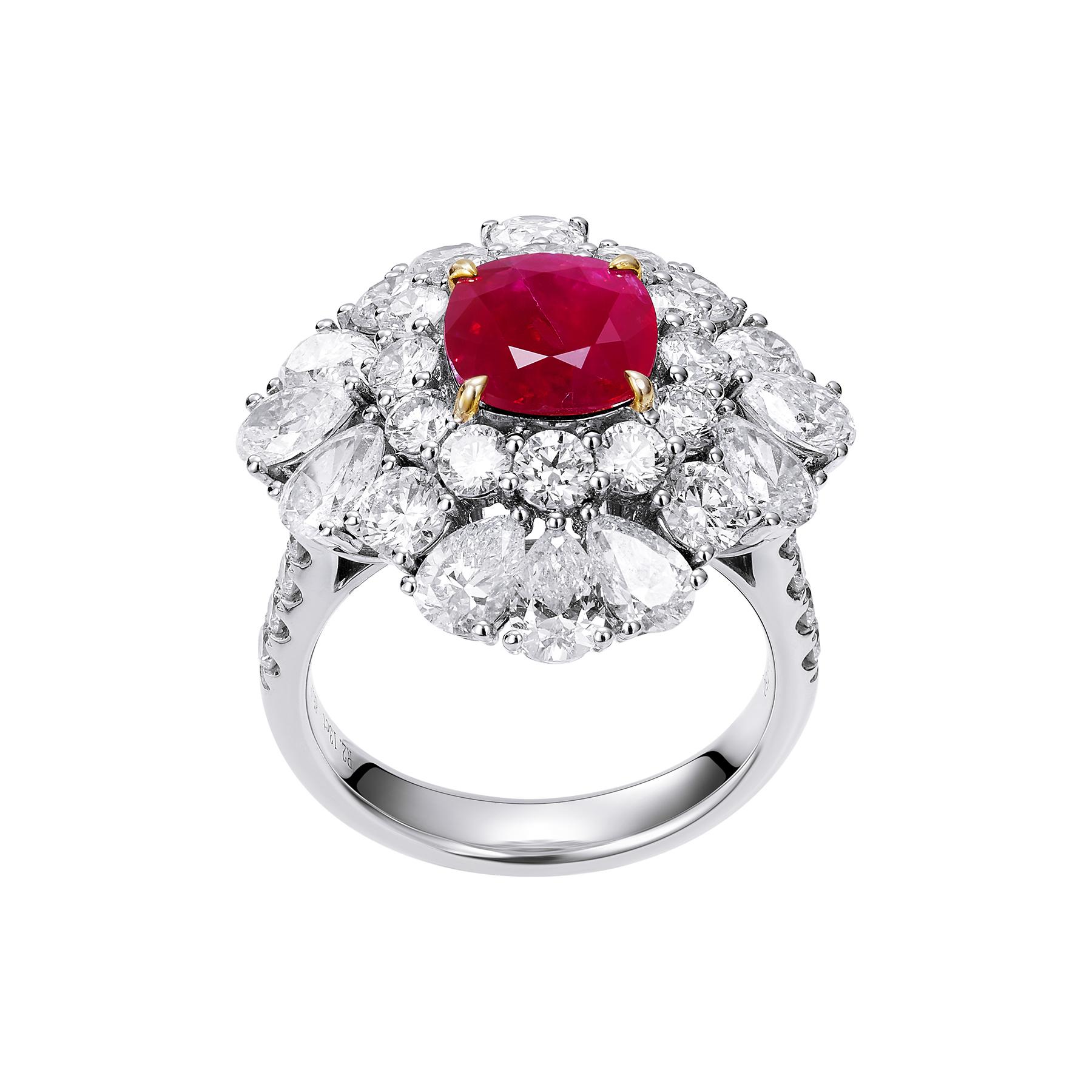 Modern GEMCOOK JEWELLERY 2.13ct Unheated Pigeon Blood Ruby For Sale