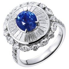 GEMCOOK JEWELLERY 2.73ct Unheated Royal Blue Ring