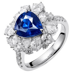 GEMCOOK JEWELLERY Bague saphir bleu royal non chauffé 3,05 carats GRS