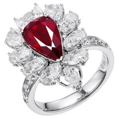 GEMCOOK JEWELLERY 3.05ct Pigeon Blood Ruby Two-wear Ring/Necklace