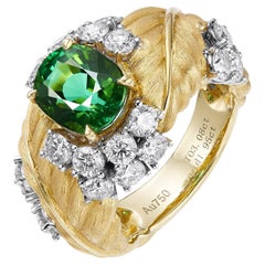 GEMCOOK JEWELLERY 3.08ct Tourmaline Color-separated Vintage Ring