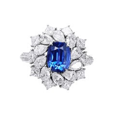 GEMCOOK JEWELLERY 3.05ct Unheated Royal Blue Sapphire Ring
