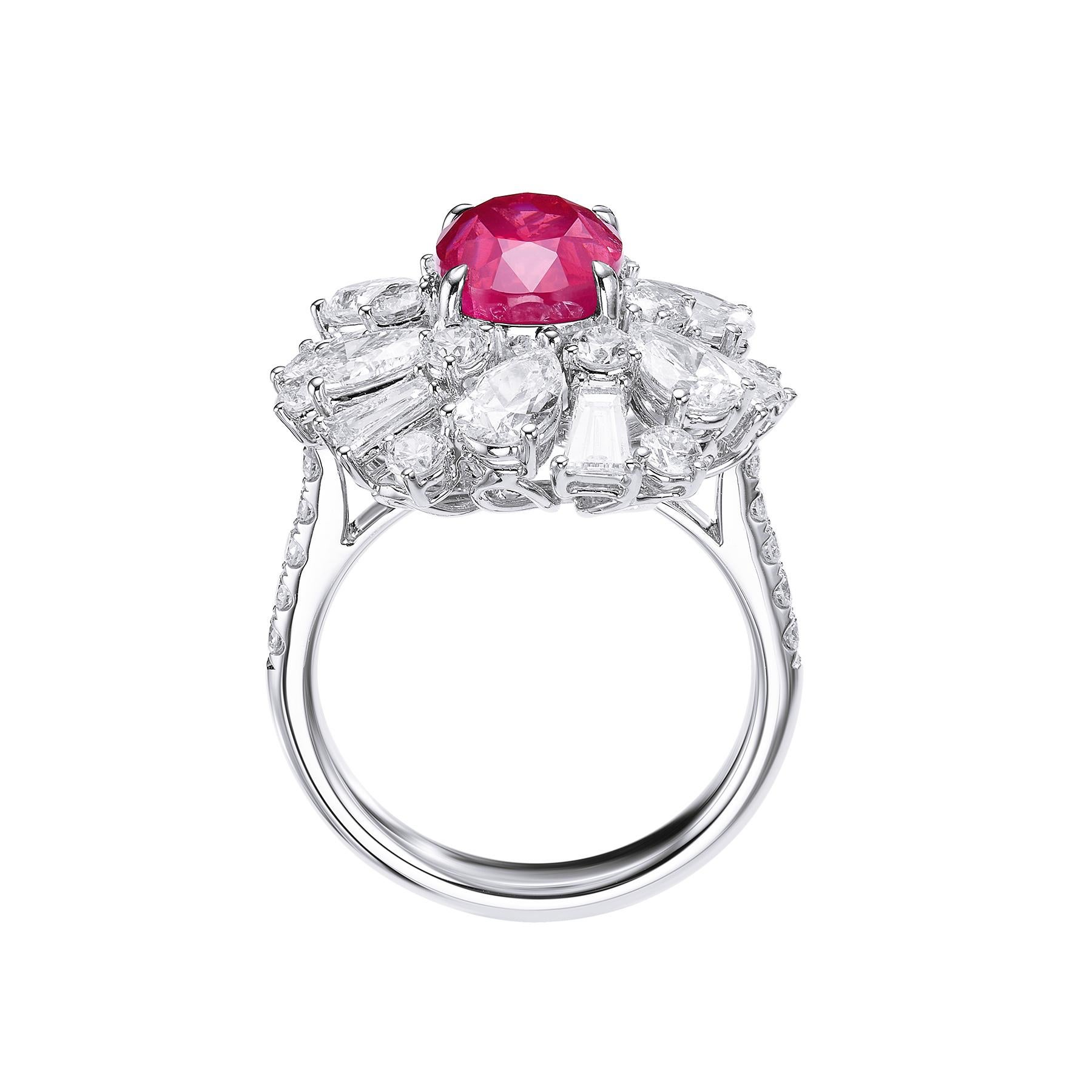 Oval Cut GEMCOOK JEWELLERY 4.36ct Mahenge Spinel Ring For Sale