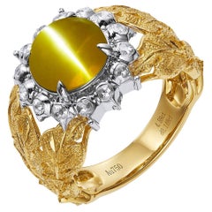 GEMCOOK JEWELLERY 4.59ct Honey Cat's Eye Ring