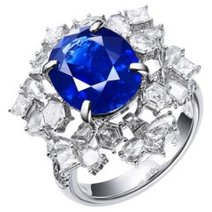 GEMCOOK JEWELLERY 7.1ct Heated Royal Blue Sapphire Ring
