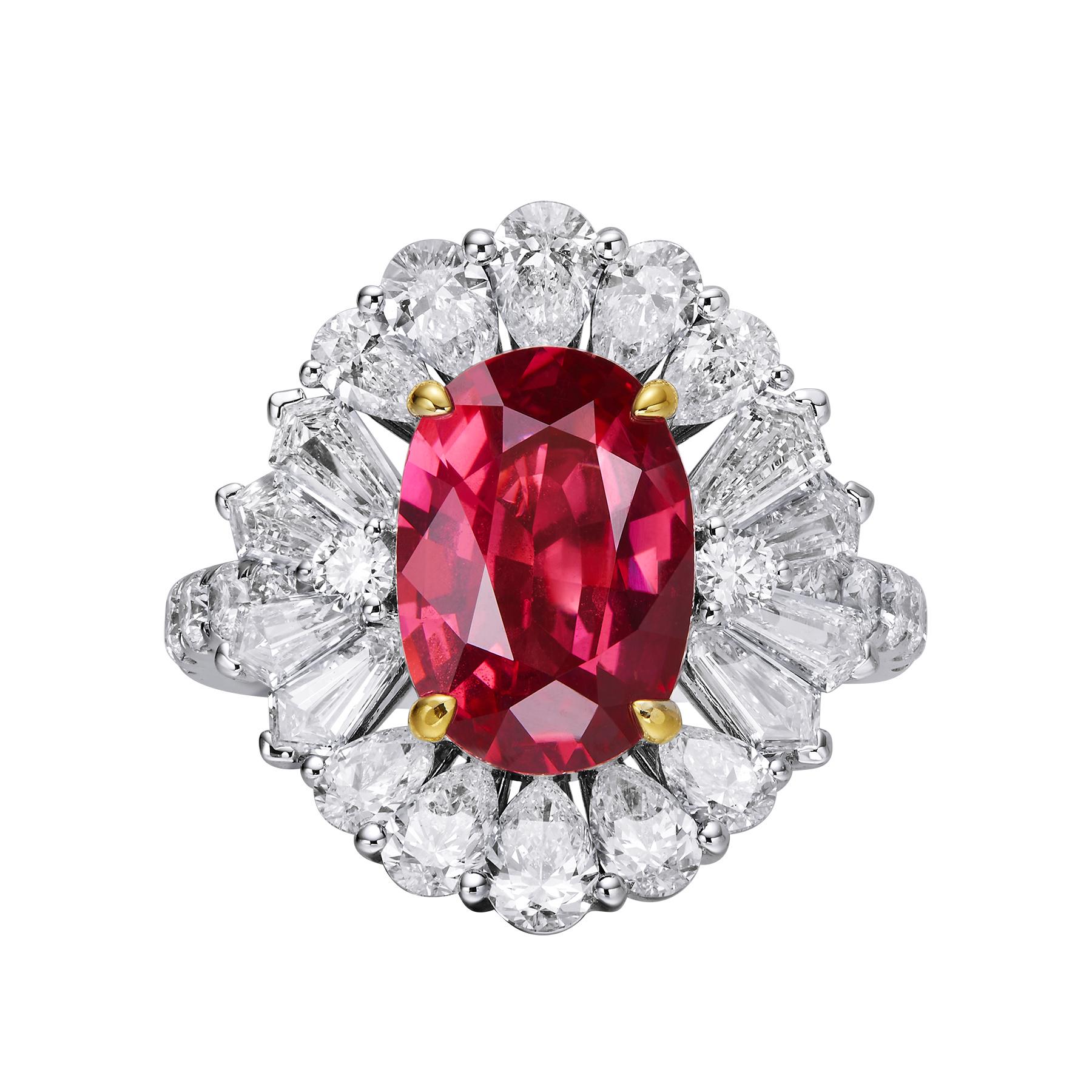Expertly crafted and elegantly designed, the GEMCOOK Jewellery Jedi  Spinel Ring features a stunning 3.14 carat Jedi Knight Spinel. This luxurious ring exudes a timeless beauty that will elevate any outfit. Indulge in the allure of this exquisite