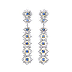 GEMCOOK JEWELLERY Luxury Italian Buccellati-style 3.23ct Sapphire Earrings