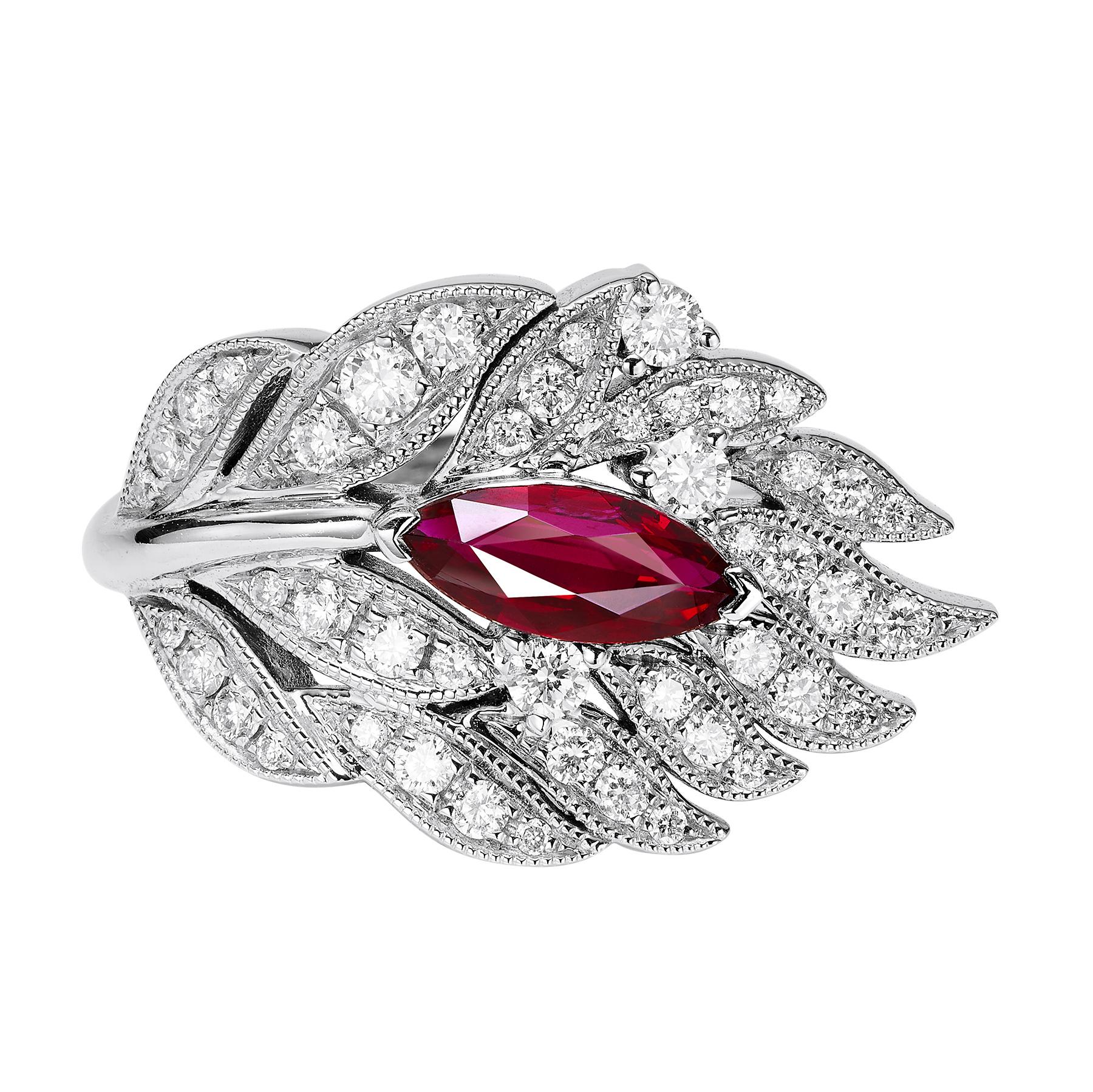 GEMCOOK JEWELRY Pigeon Blood Modernism Index Finger Ring1.01ct Flame leaf pigeon blood index finger ring

The leaves at the fingertips, the flame in the heart
Advanced texture, exquisite structure
Look at a leaf to know the taste.

Elevate your