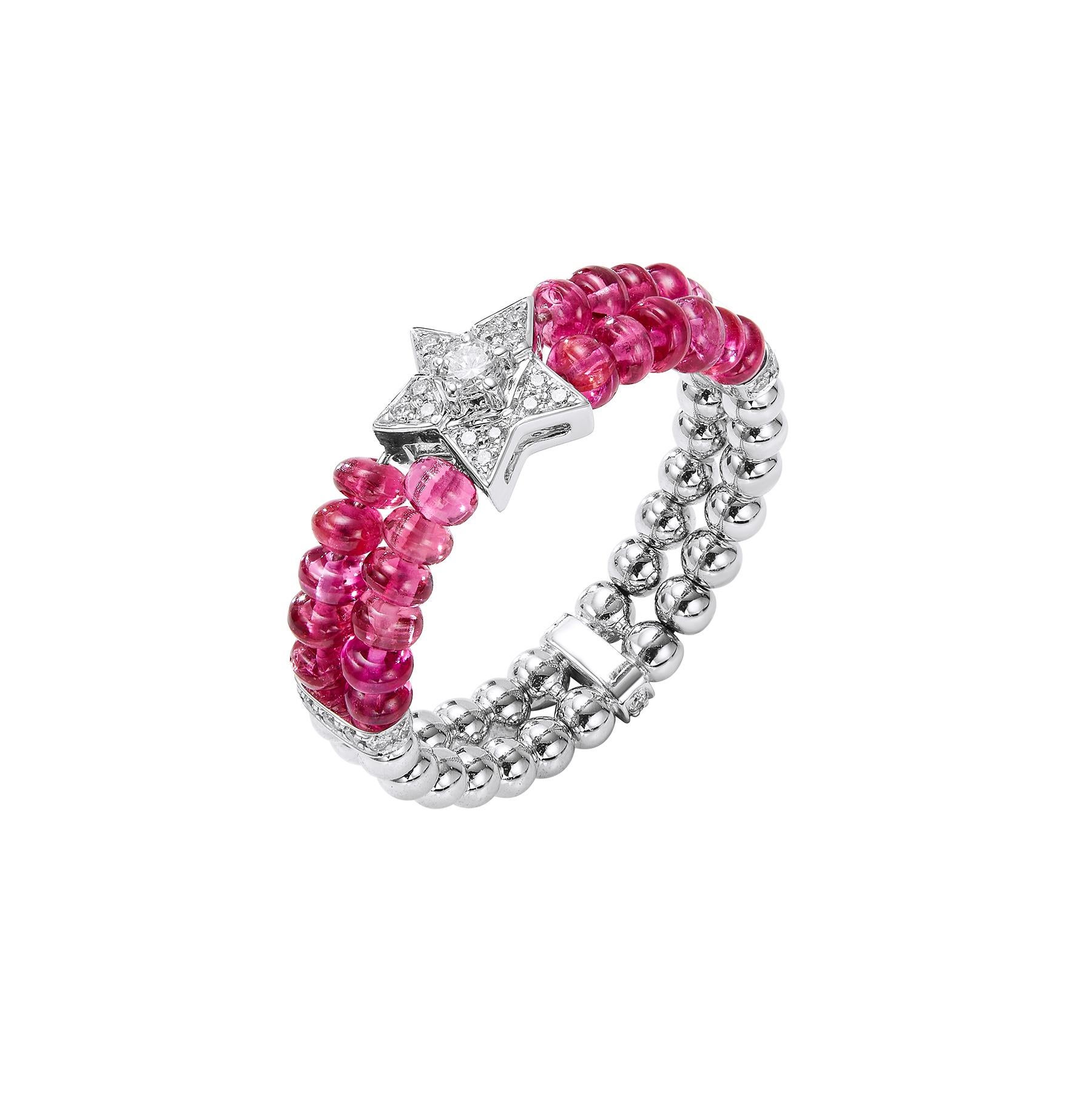 Women's or Men's GEMCOOK JEWELRY Star Beaded Spinel Ring For Sale
