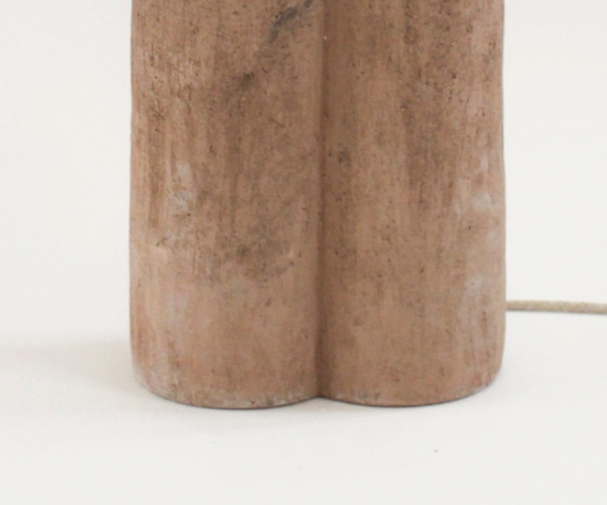 French Gemelle #1 Recycled Clay Lamp by Elisa Uberti For Sale