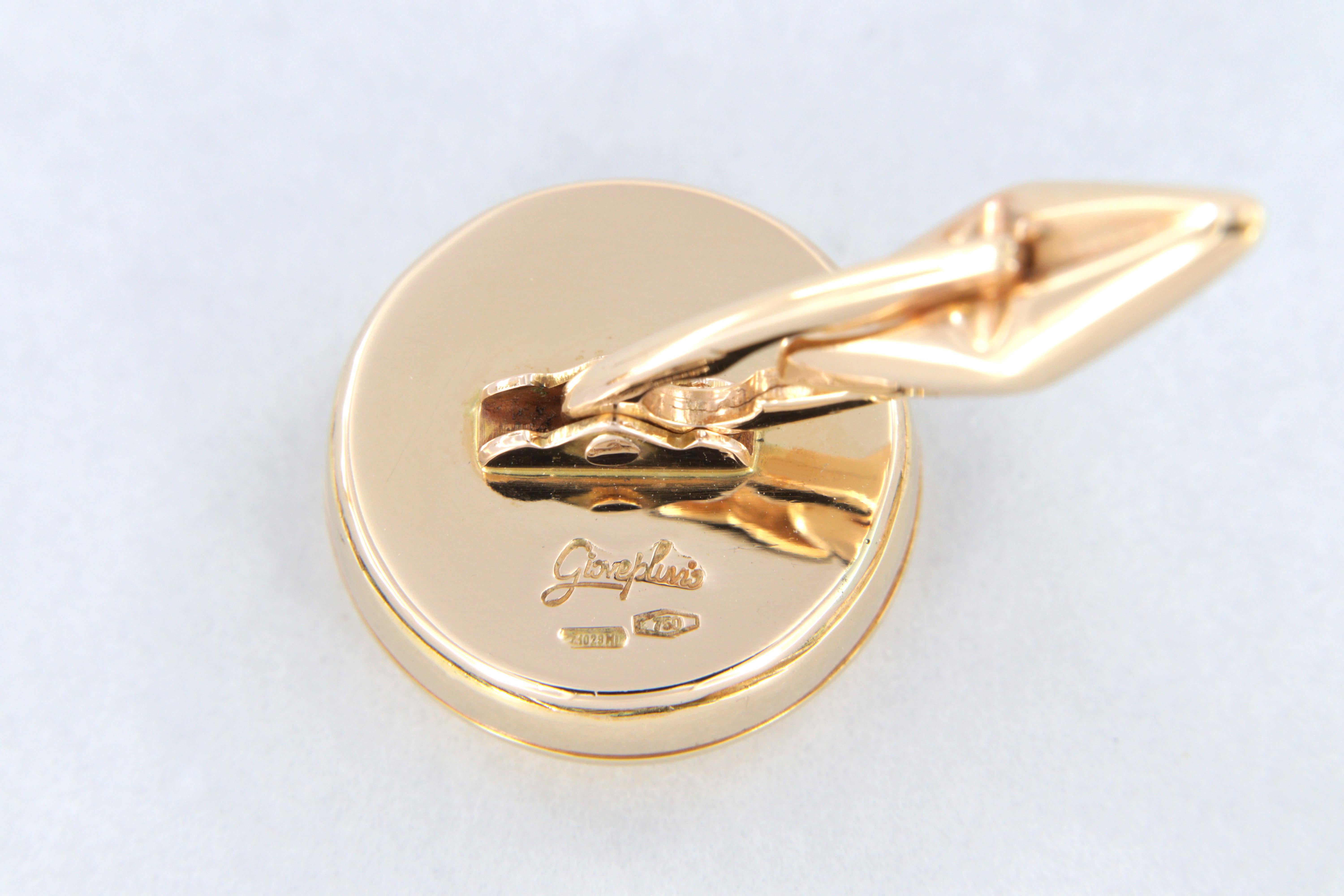Manschettenknöpfe mit Uhrwerk aus 18k Roségold im Angebot 8