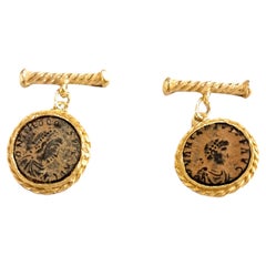 Boutons de manchette Sacchi en or jaune 18 carats