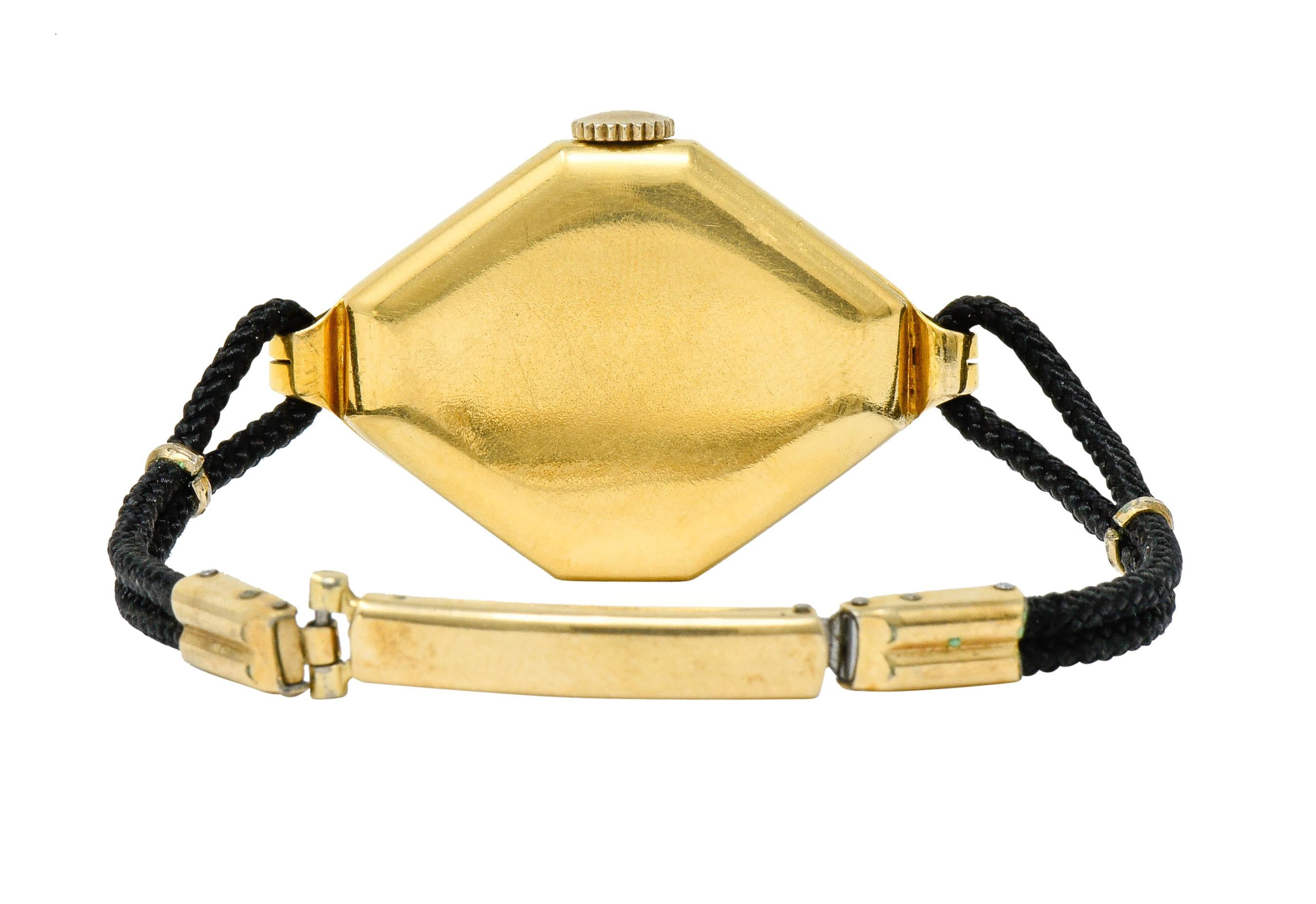 Art déco Gemex Art Deco 1.00 Carat Diamond 18 Karat Gold Antique Watch Bracelet