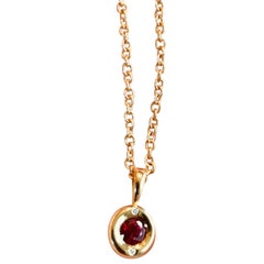 Gemfields Mozambique Ruby and 18 Karat Gold Pendant Necklace