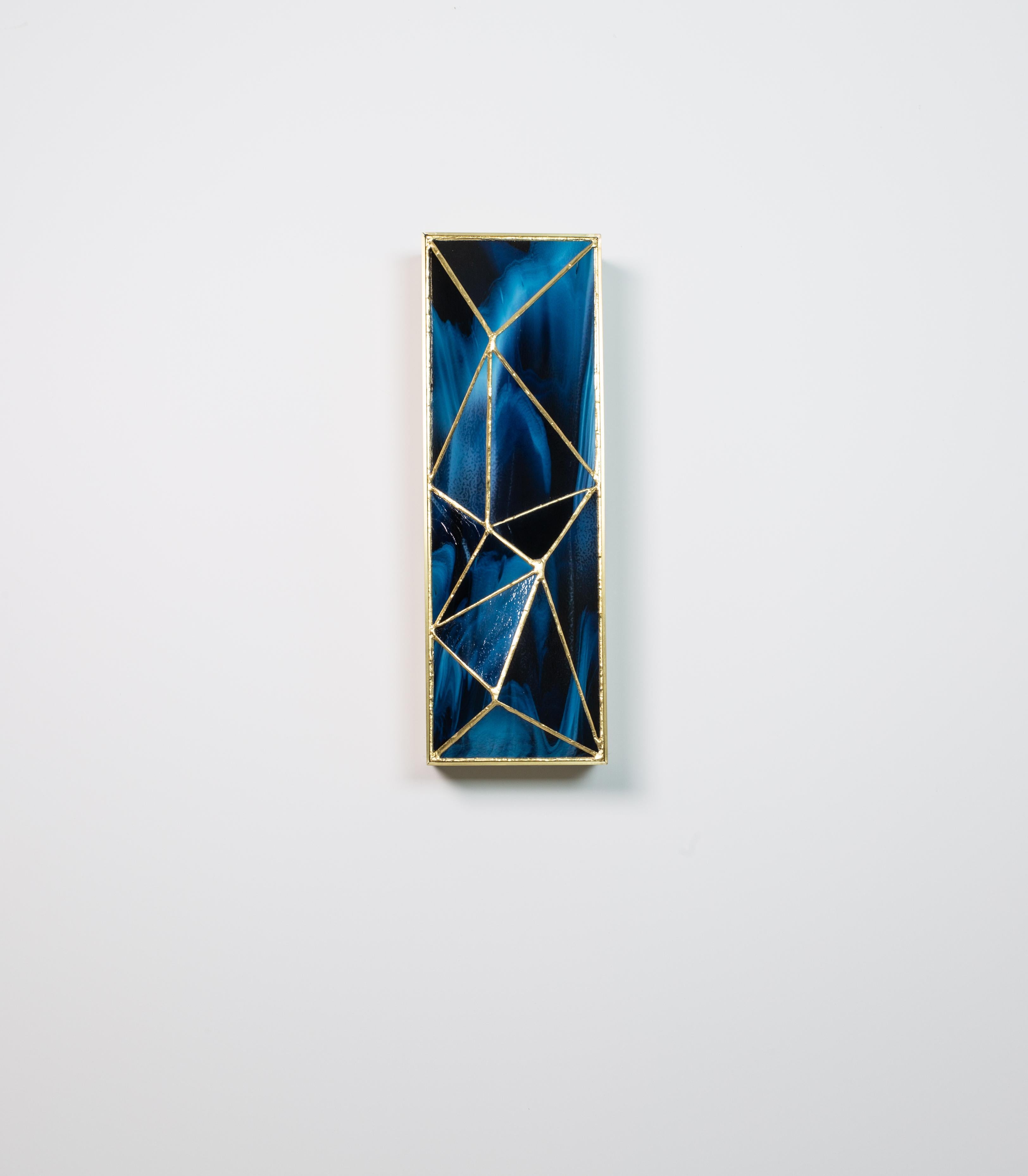 Gem_Gold, Contemporary Wall Sconce in Glass and Brass by Kalin Asenov For Sale 7