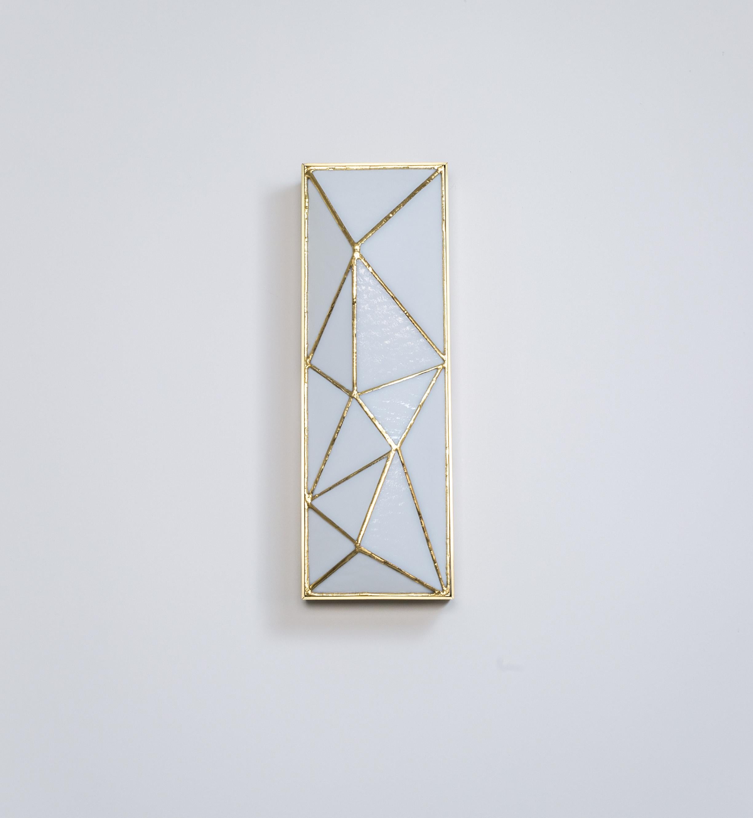 Gem_Gold, Contemporary Wall Sconce in Glass and Brass by Kalin Asenov For Sale 1