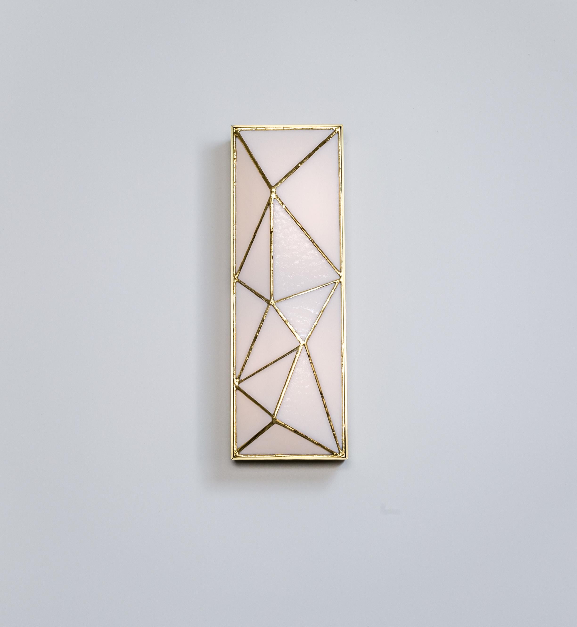 Gem_Gold, Contemporary Wall Sconce in Glass and Brass by Kalin Asenov For Sale 2