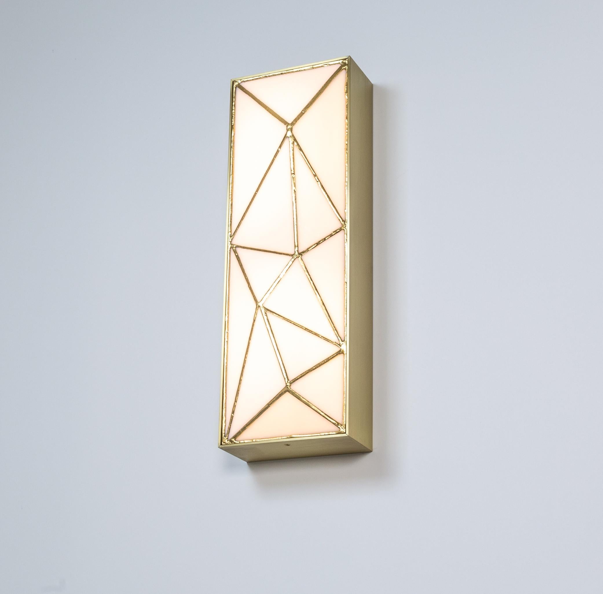 Gem_Gold, Contemporary Wall Sconce in Glass and Brass by Kalin Asenov For Sale 6