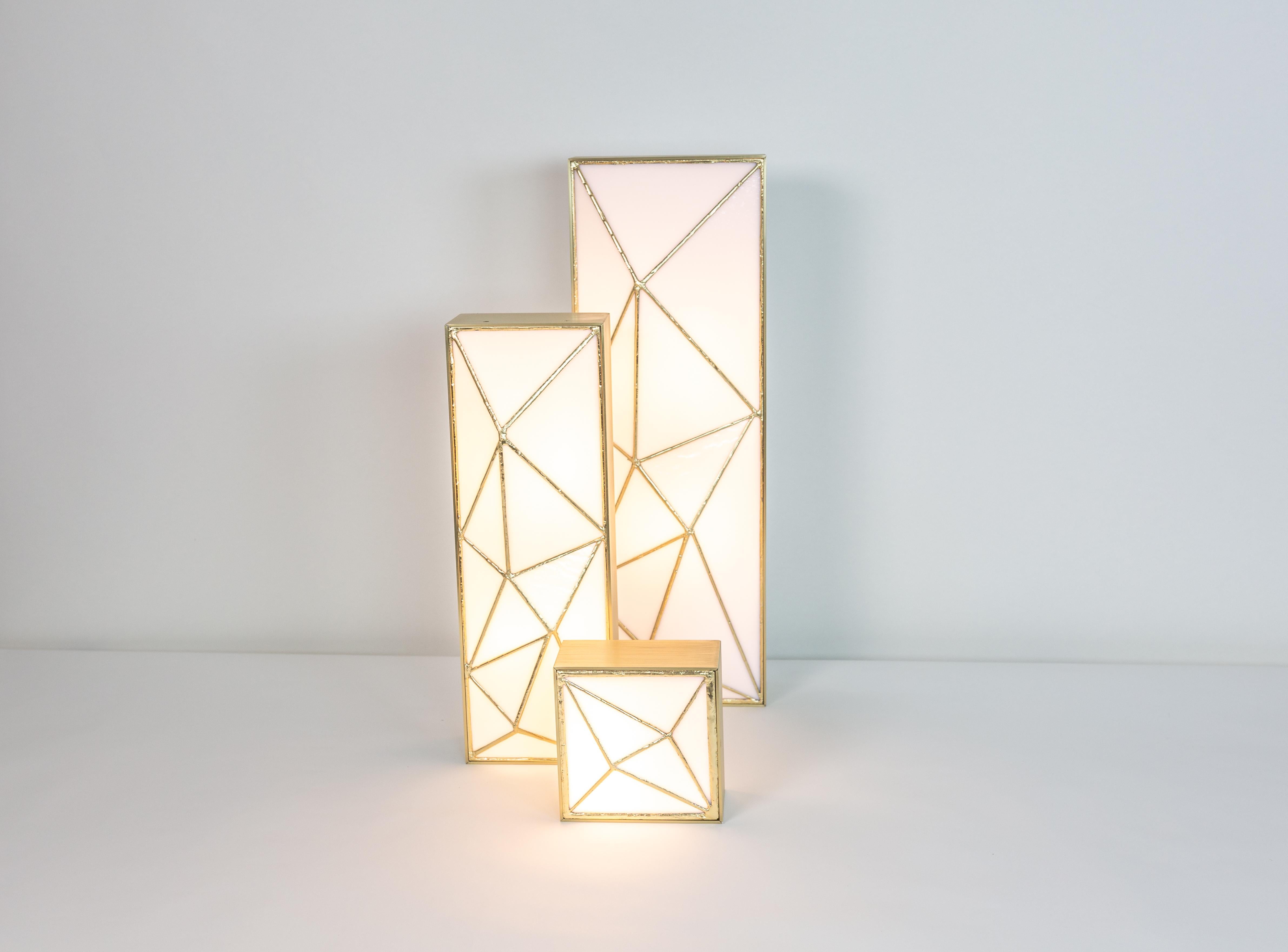 Gem_Gold, Contemporary Wall Sconce in Glass and Brass by Kalin Asenov For Sale 4