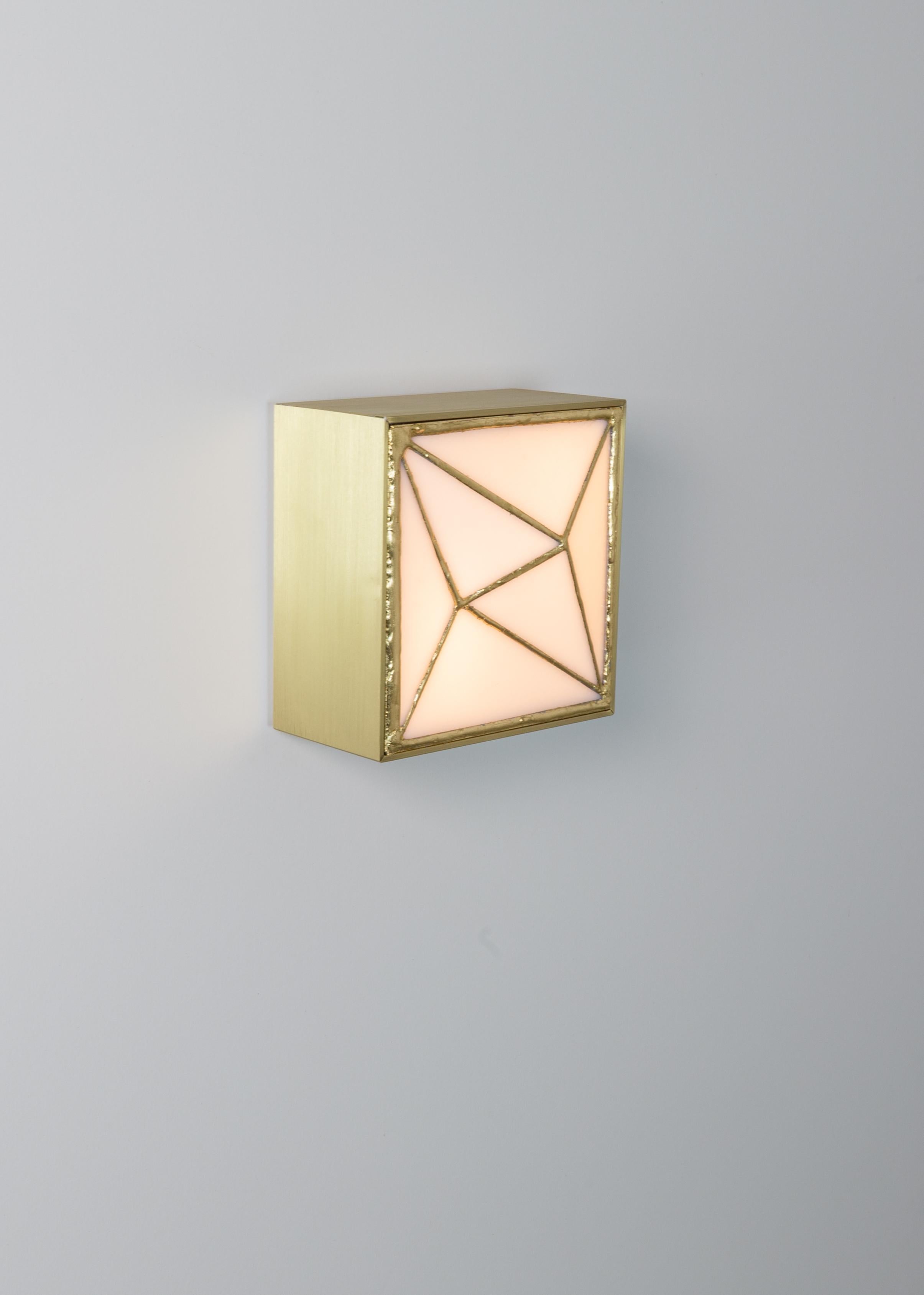 Gem_Gold V.3, Contemporary Wall Sconce in Glass and Brass by Kalin Asenov For Sale 1
