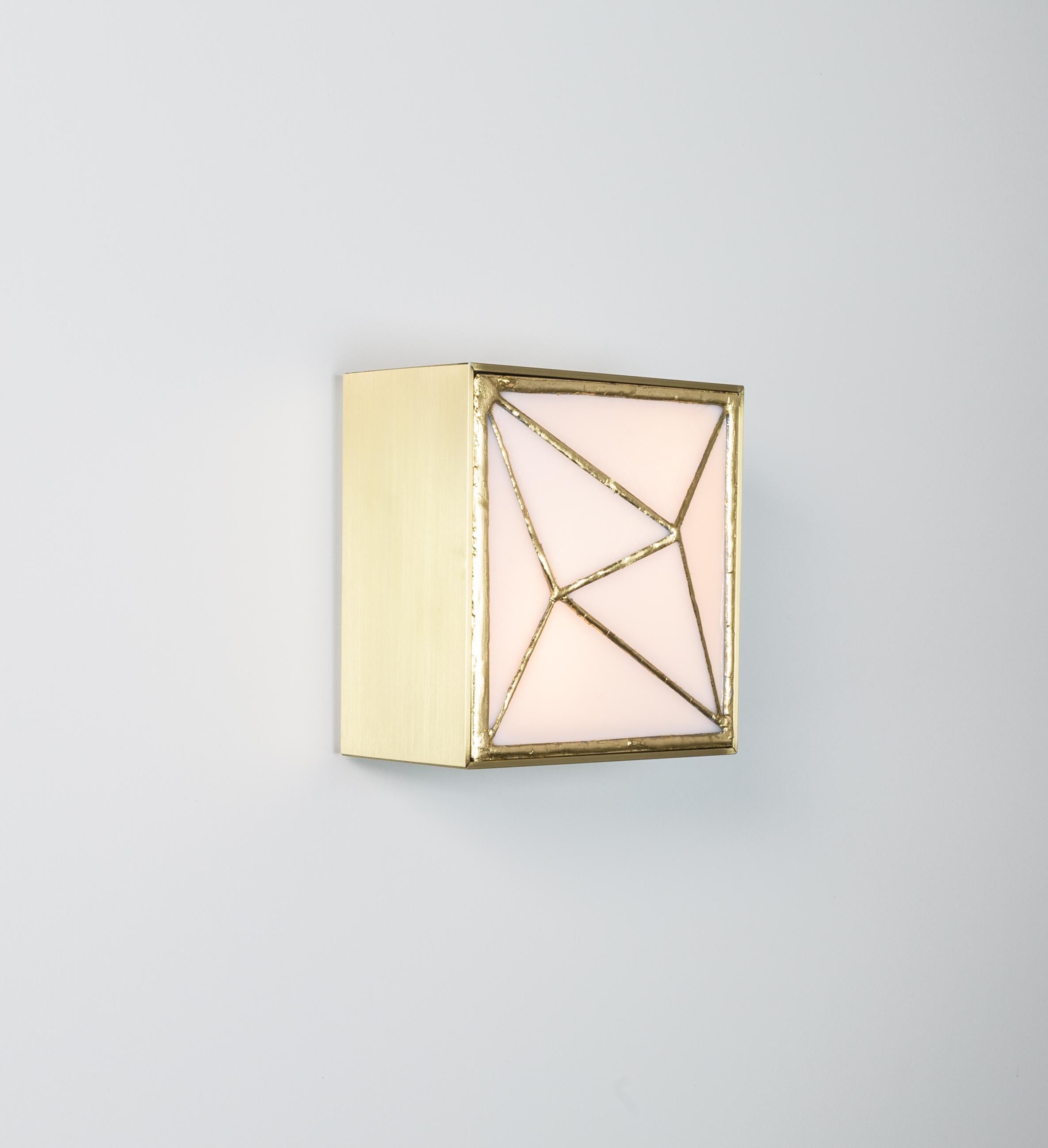 Gem_Gold V.3, Contemporary Wall Sconce in Glass and Brass by Kalin Asenov For Sale 2