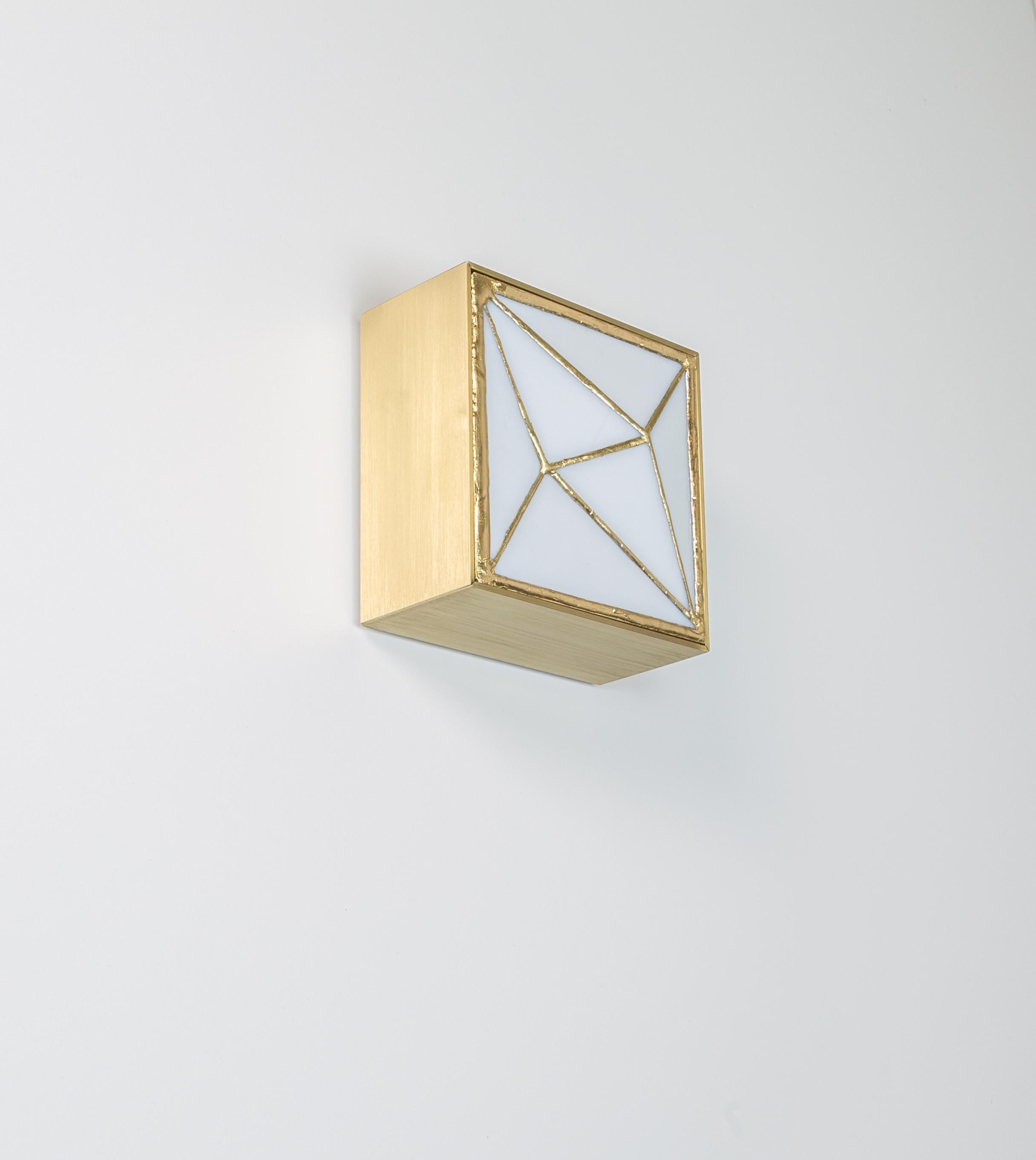 Gem_Gold V.3, Contemporary Wall Sconce in Glass and Brass by Kalin Asenov For Sale 3