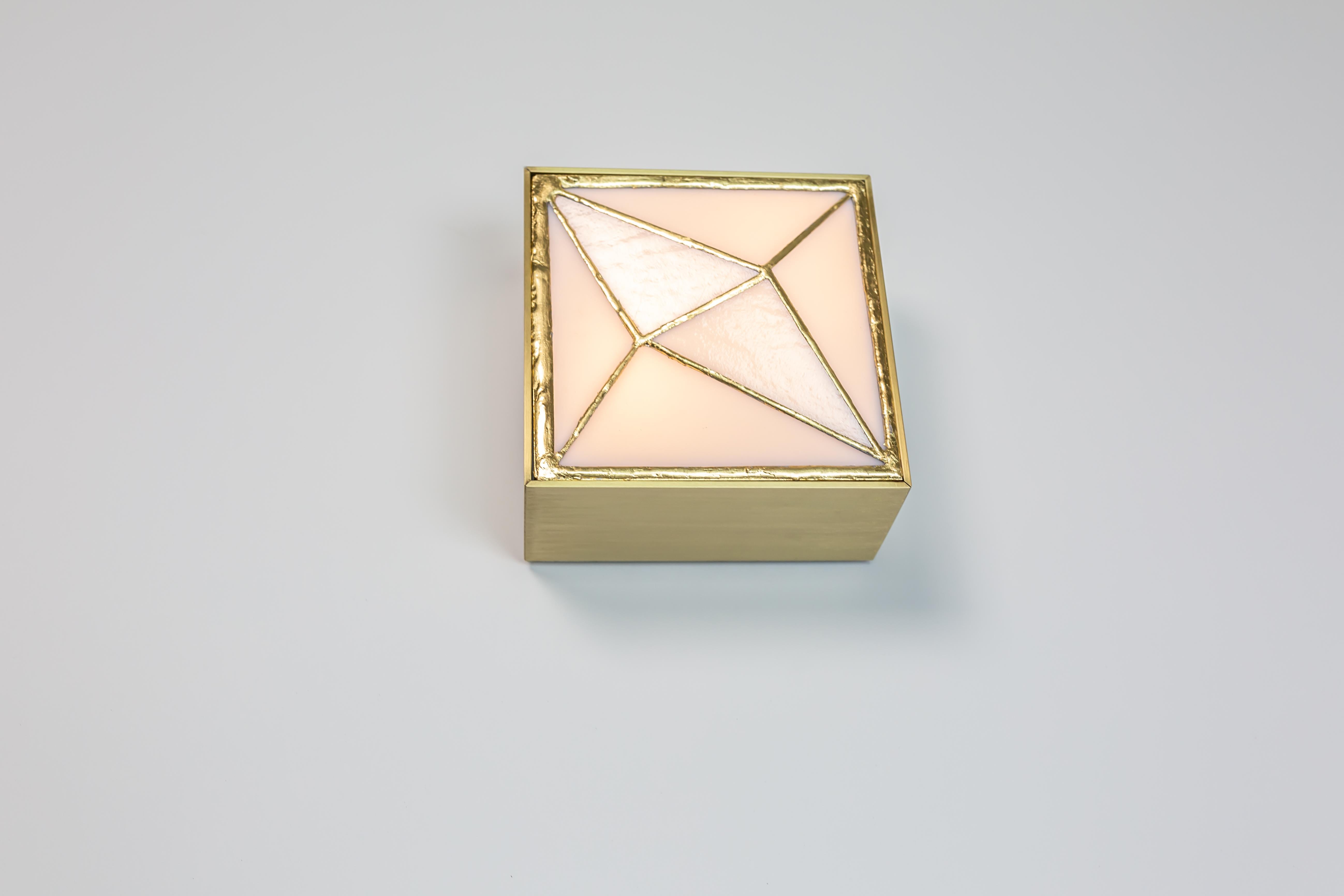 Gem_Gold V.3, Contemporary Wall Sconce in Glass and Brass by Kalin Asenov For Sale 5