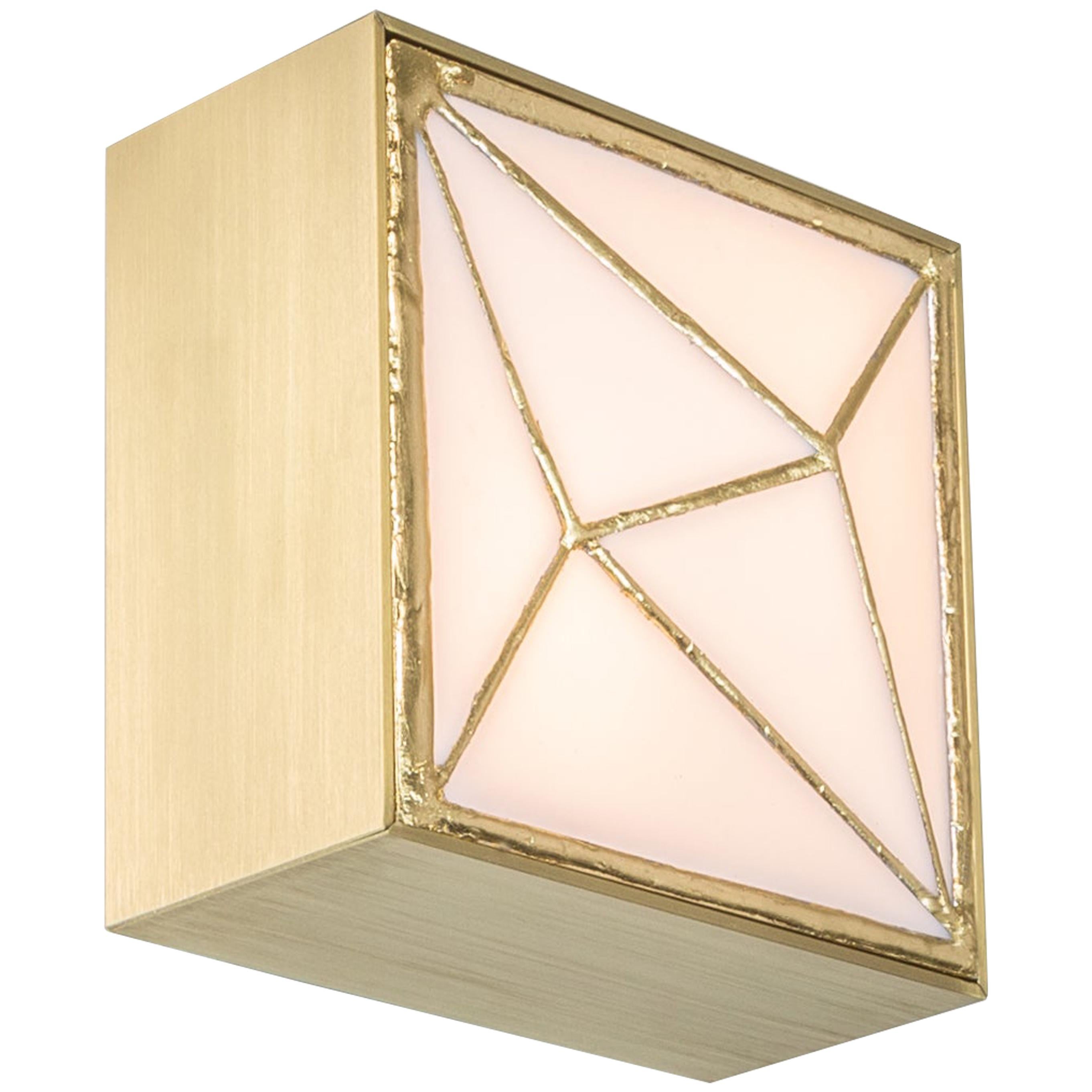 Gem_Gold V.3, Contemporary Wall Sconce in Glass and Brass by Kalin Asenov For Sale