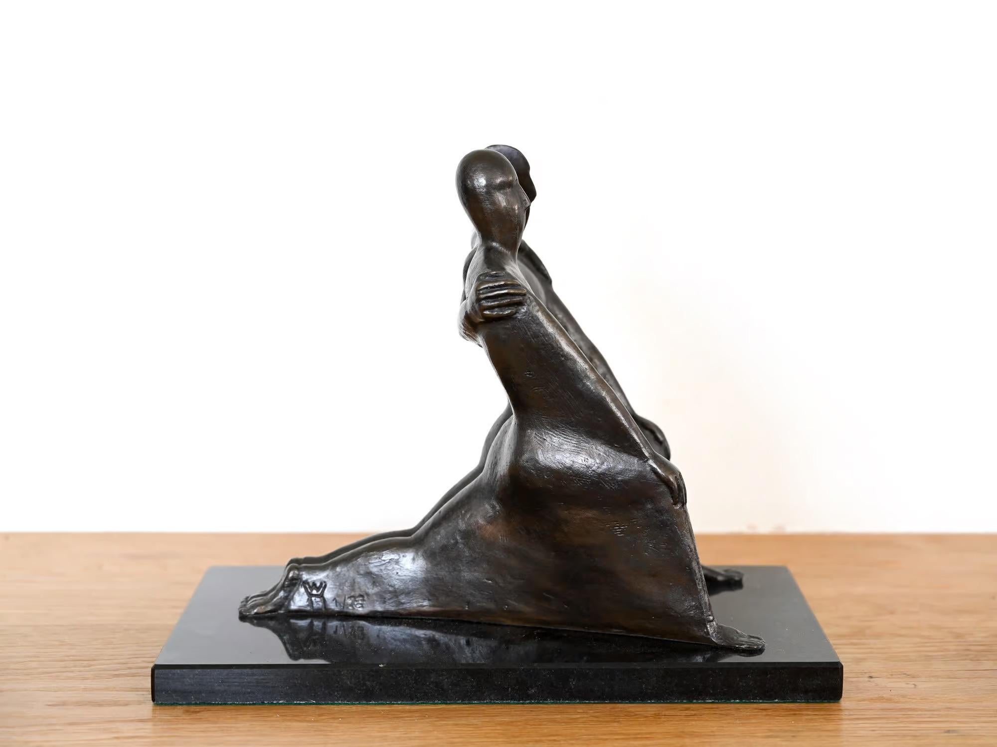 Bronze Maquette for large scale bronze sculpture ‘One,Too.’

by William Harling MRBS Dip.AD (B 1946)

From an edition of 9

England early 2000s

Provenance: Albermarle Gallery, London

(A copy of the gallery receipt supplied with the sculpture)

