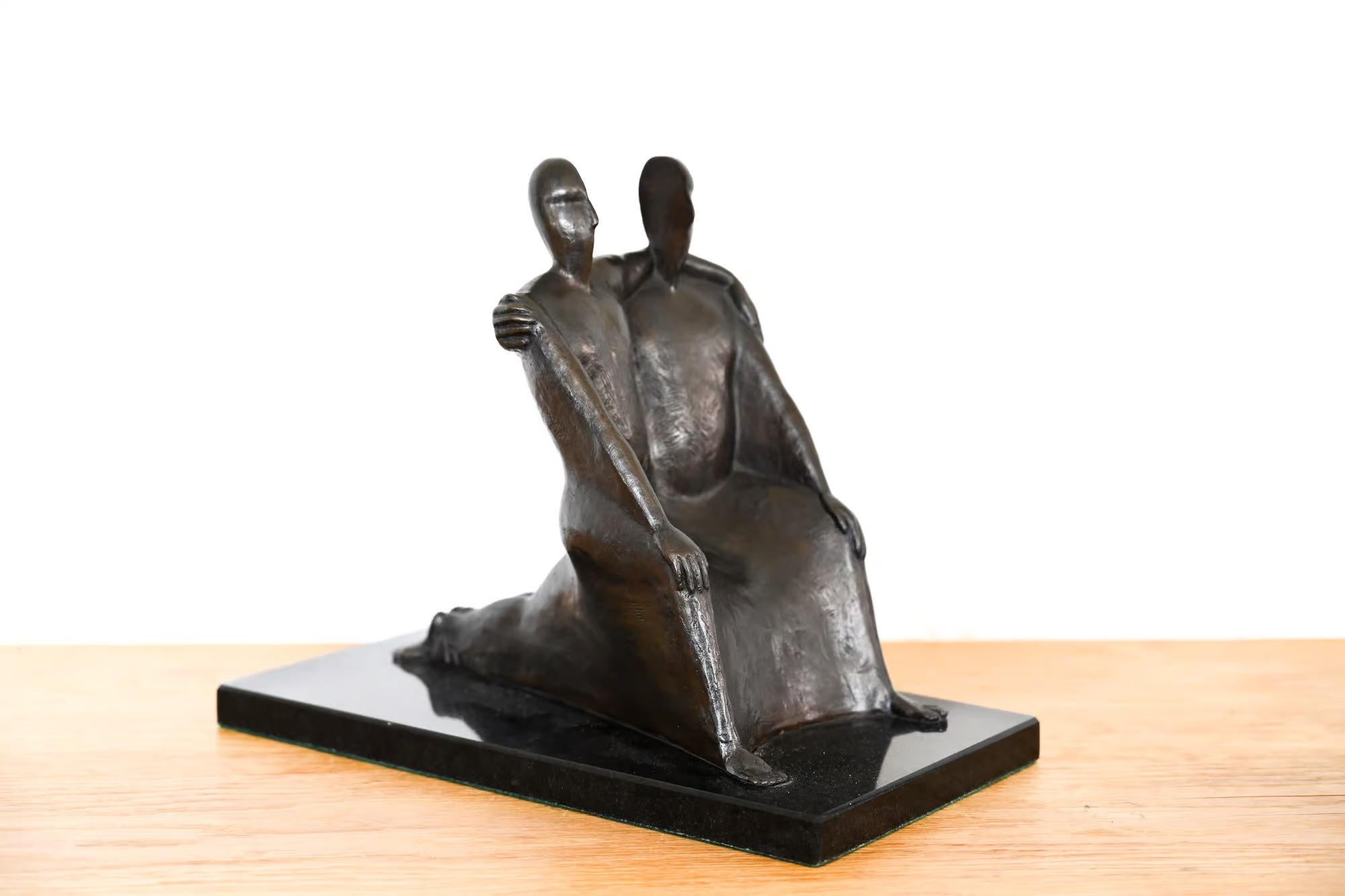 Contemporary Gemini – bronze by William Harling For Sale