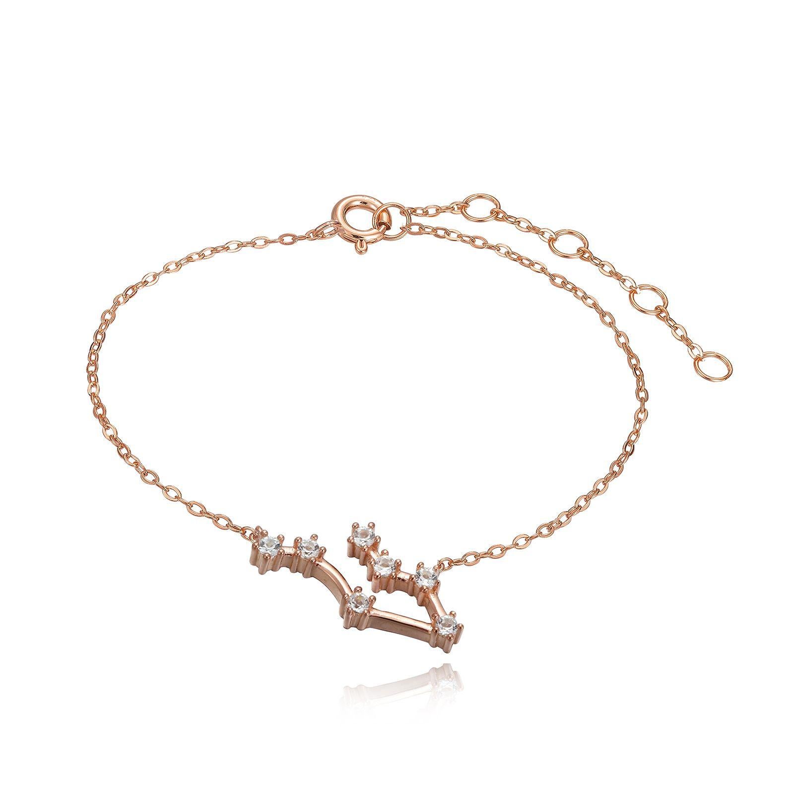 You are unique and your zodiac tells part of your story.  How your zodiac is displayed in the beautiful nighttime sky is what we want you to carry with you always. This gemini constellation bracelet shares a part of your personality with us all 